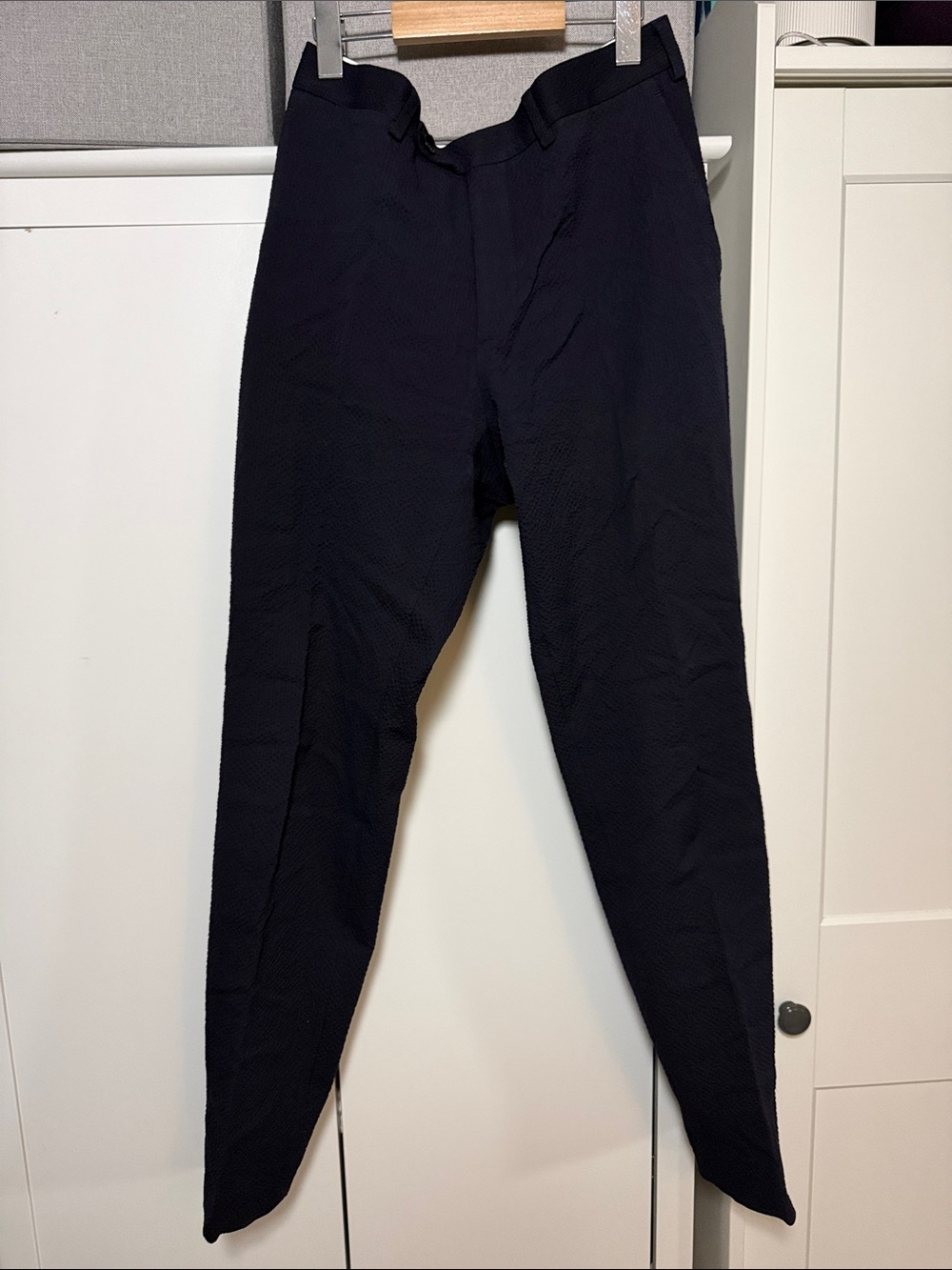 Suitsupply Men's Navy Textured Dress Pants